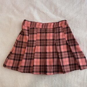Plaid school girl skirt